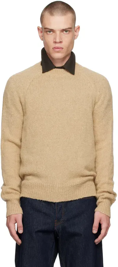 Dries Van Noten Beige Alpaca Sweater In 4 Natural