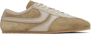 Dries Van Noten Beige Suede Sneakers In 103 Beige