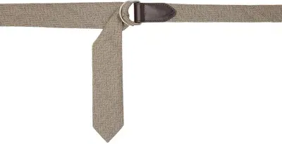 Dries Van Noten Beige Tie Belt In 103 Beige