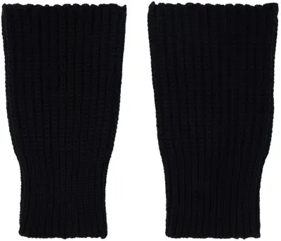 Dries Van Noten Black Montoya Arm Warmers In 900 Black