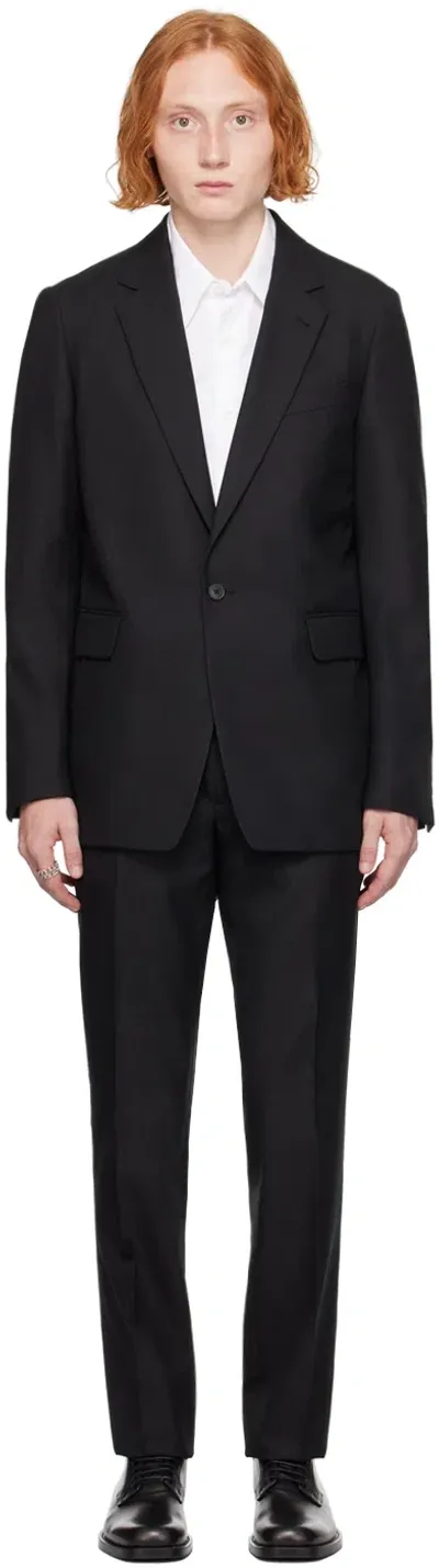 Dries Van Noten Black Single-breasted Suit In 900 Black