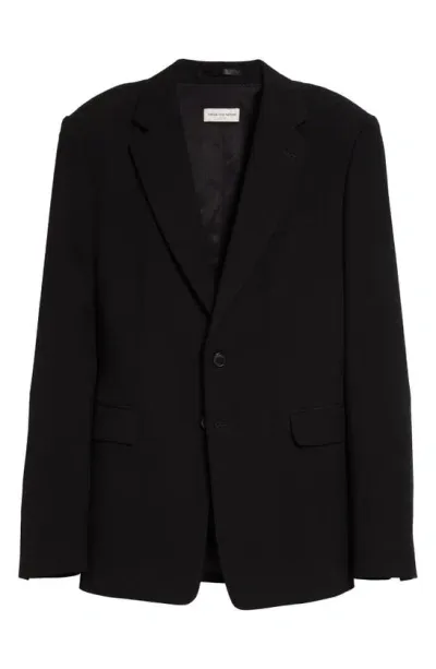 Dries Van Noten Blaine Notch Lapel Blazer In Dark Brown