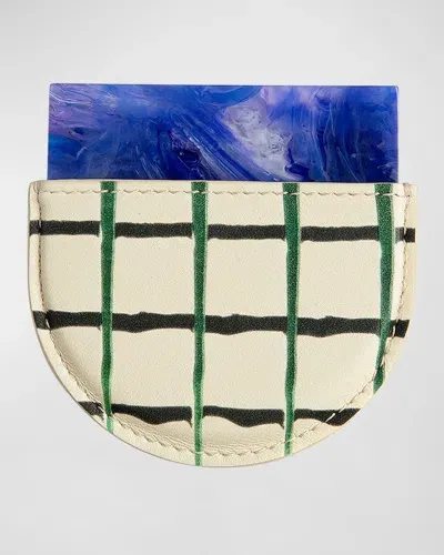 Dries Van Noten Bleu Tartan Handheld Mirror