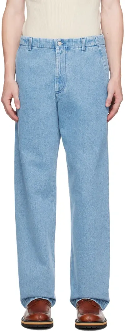 Dries Van Noten Blue Straight-leg Jeans