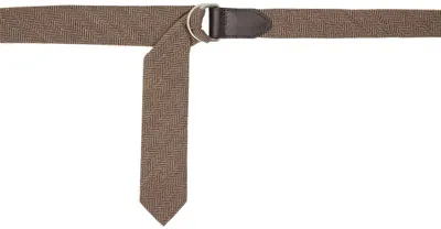 Dries Van Noten Brown Tie Belt In 703 Brown