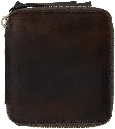 Dries Van Noten Brown Zip Wallet In 704 Dark Brown