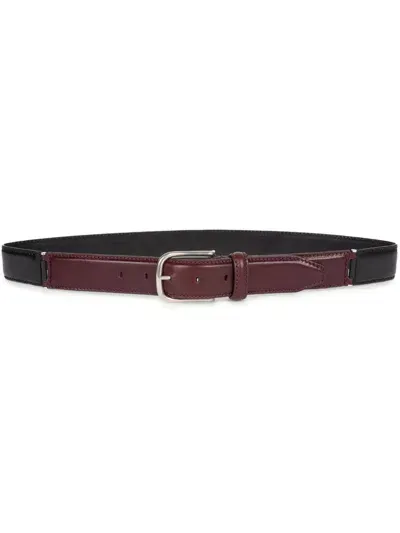 Dries Van Noten Buckle Leather Belt In Red