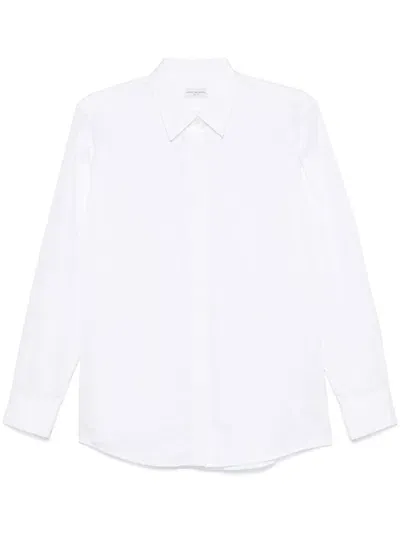 Dries Van Noten Camicia Popeline In White