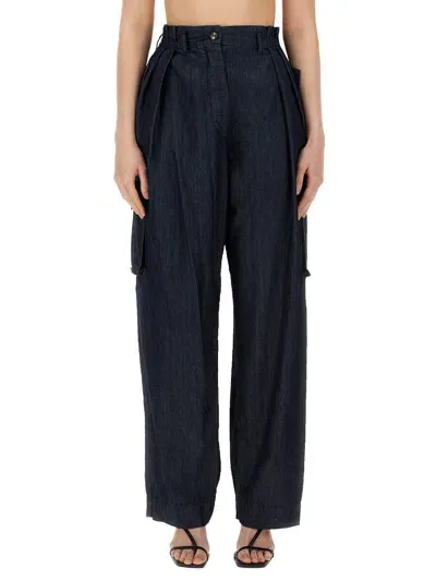 Dries Van Noten Cargo Pants In Blue