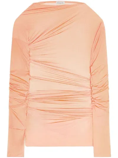 Dries Van Noten Draped T-shirt In Peach