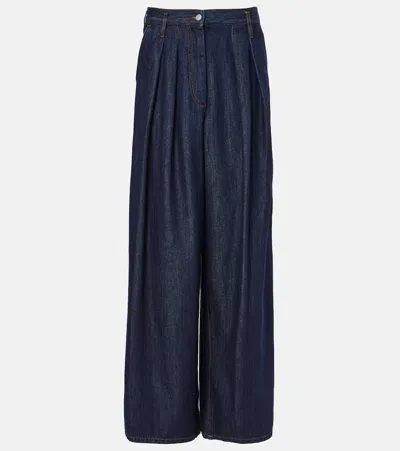 Dries Van Noten High-rise Wide-leg Jeans In Blue