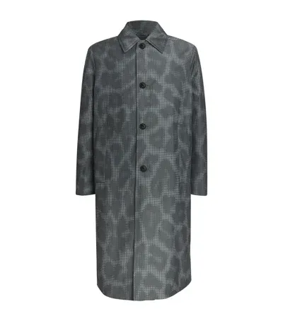 Dries Van Noten Leopard Print Mac Coat In Ivory