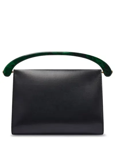 Dries Van Noten Medium Leather Tote Bag In Black