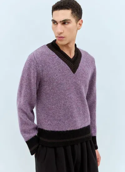 Dries Van Noten Moon Sweater In Purple