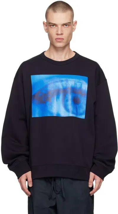 Dries Van Noten Navy Oversized Sweatshirt In 509 Navy