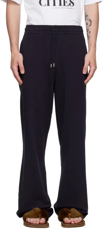 Dries Van Noten Navy Straight Sweatpants In 509 Navy