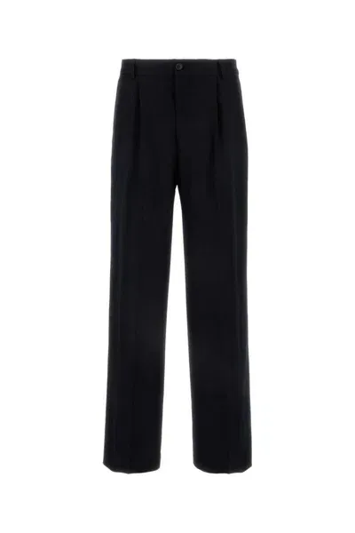 Dries Van Noten Pleat-detailing Tailored Trousers In Blue