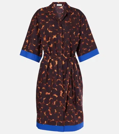 Dries Van Noten Printed Cotton Poplin Shirt Dress In Dessin A