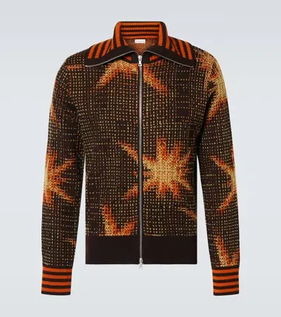 Dries Van Noten Printed Wool-blend Cardigan In Multicoloured