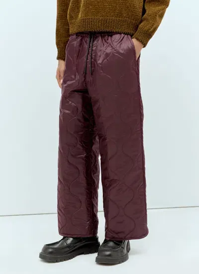 Dries Van Noten Quilted Track Pants In Multicolor