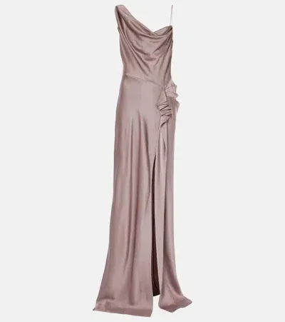 Dries Van Noten Ruffled Gown In 313 Lpink