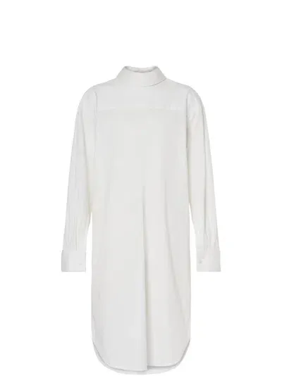 Dries Van Noten Short Dress In Cotton Poplin In White