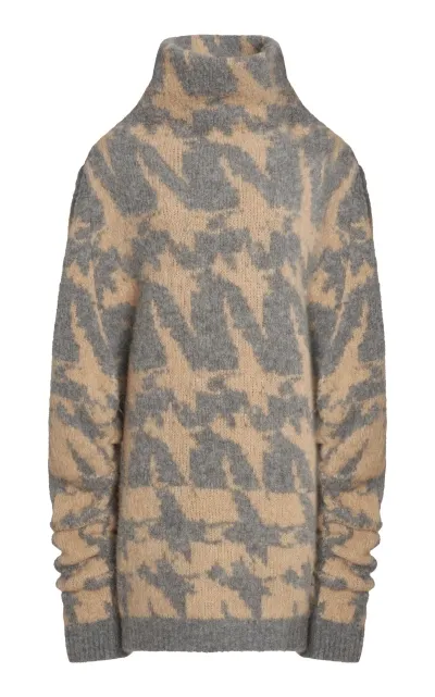 Dries Van Noten Teona Oversized Alpaca-wool Sweater In Grey