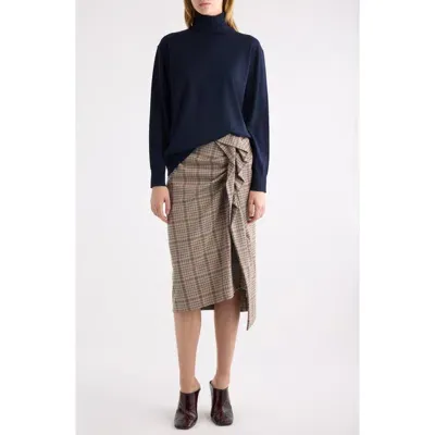 Dries Van Noten Tunnes Merino Wool Turtleneck Sweater In Navy