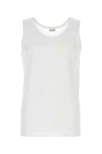 Dries Van Noten White Cotton Helio Tank Top