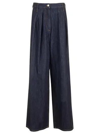 Dries Van Noten Wide Leg Jeans In Blue