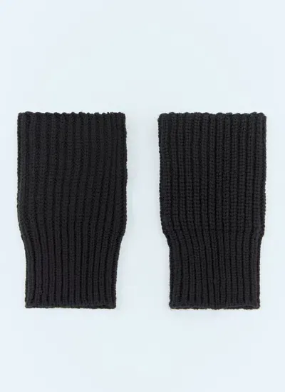 Dries Van Noten Wool Cuffs In Black