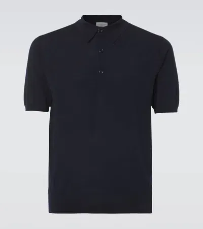 Dries Van Noten Wool Polo Shirt In Blue