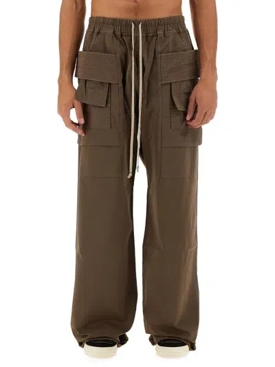 Drkshdw Cargo Pants Cretch Wide In Grigio