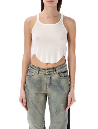 Drkshdw Cropped Tank Top In Milk