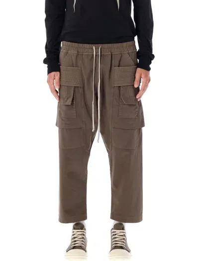 Drkshdw Relaxed Drop-crotch Cargo Pants In Dust