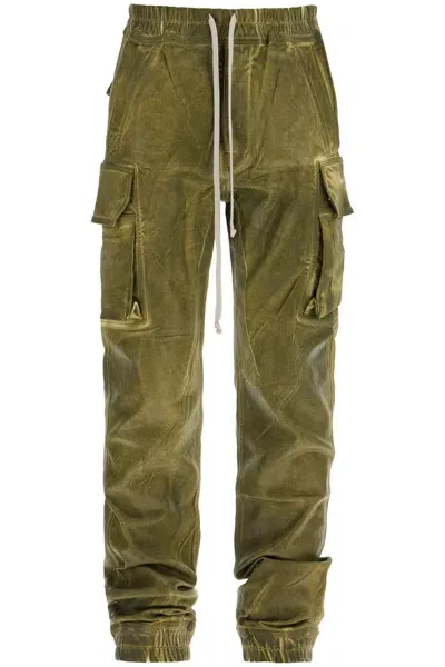 Drkshdw Stretch Denim Cargo Pants In Mastodon Style In Khaki