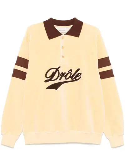 Drôle De Monsieur Le Palo Dr Le Veloure Sweatshirt In Beige