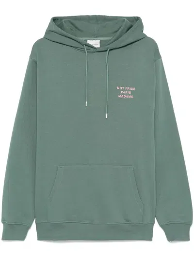 Drôle De Monsieur Le Hoodie Slogan In Green