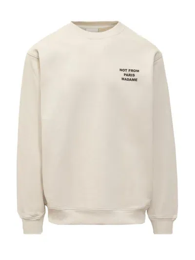 Drôle De Monsieur Le Sweatshirt Slogan Top In Powder