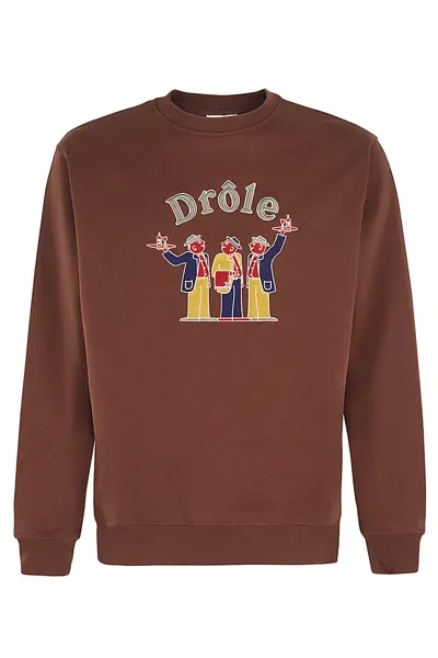 Drôle De Monsieur Le Sweatshirt Crillon In Brown