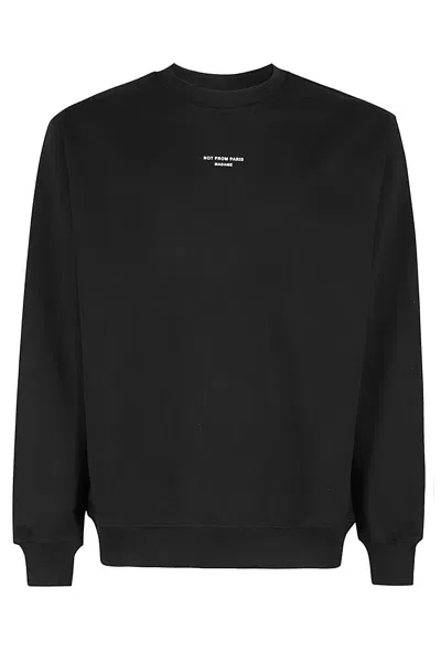 Drôle De Monsieur Le Sweatshirt Slogan Classique In Black