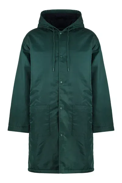 Drôle De Monsieur Slogan Nylon Parka In Green