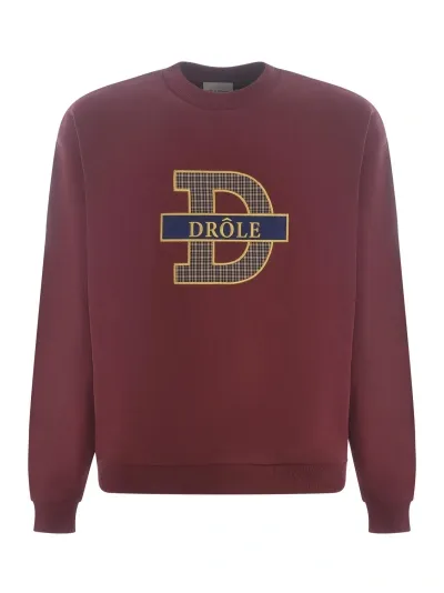 Drôle De Monsieur Sweatshirt Drole De Monsieur In Cotton In Bordeau