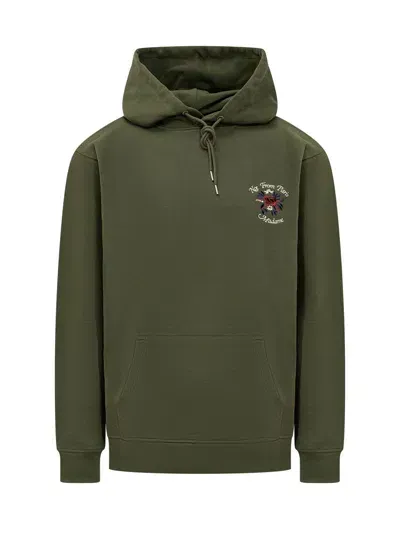 Drôle De Monsieur Le Hoodie Slogan Fleurs-xl Nd Drole De Monsieur Male In Green