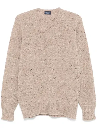 Drumohr Pullover Mit Rundem Ausschnitt In Nude