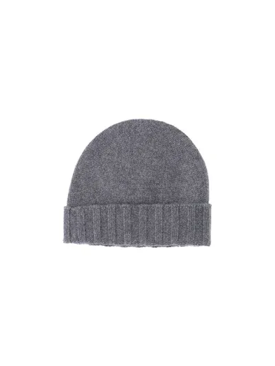 Drumohr Knit Beanie In Gray