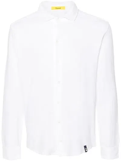 Drumohr Piqué-weave Cotton Shirt In White