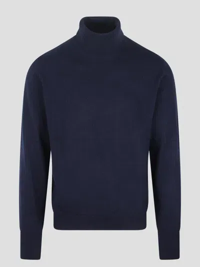 Drumohr Turtleneck Sweater In Blue