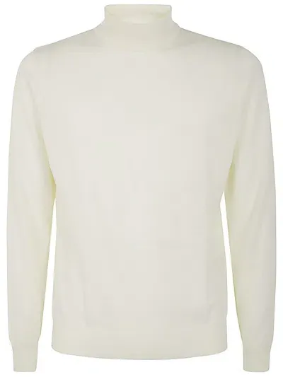 Drumohr Turtleneck Sweather Modern In Cream