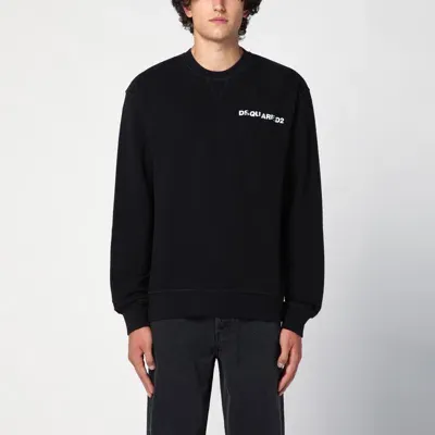 Dsquared2 Black Cotton Sweatshirt With Logo